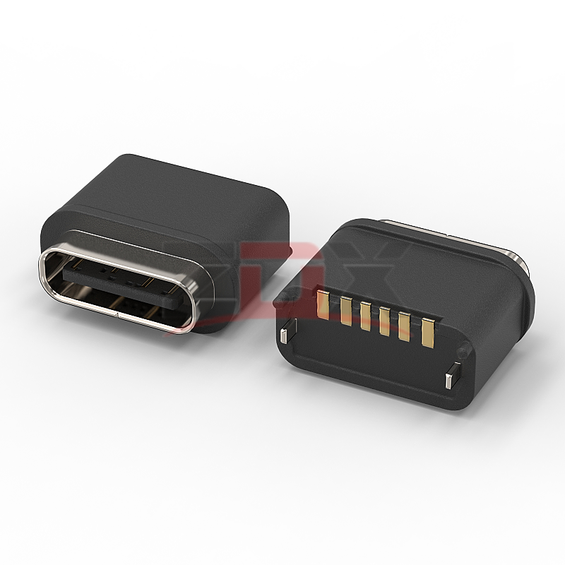 TYPE-C6P防水母座立贴L=MM