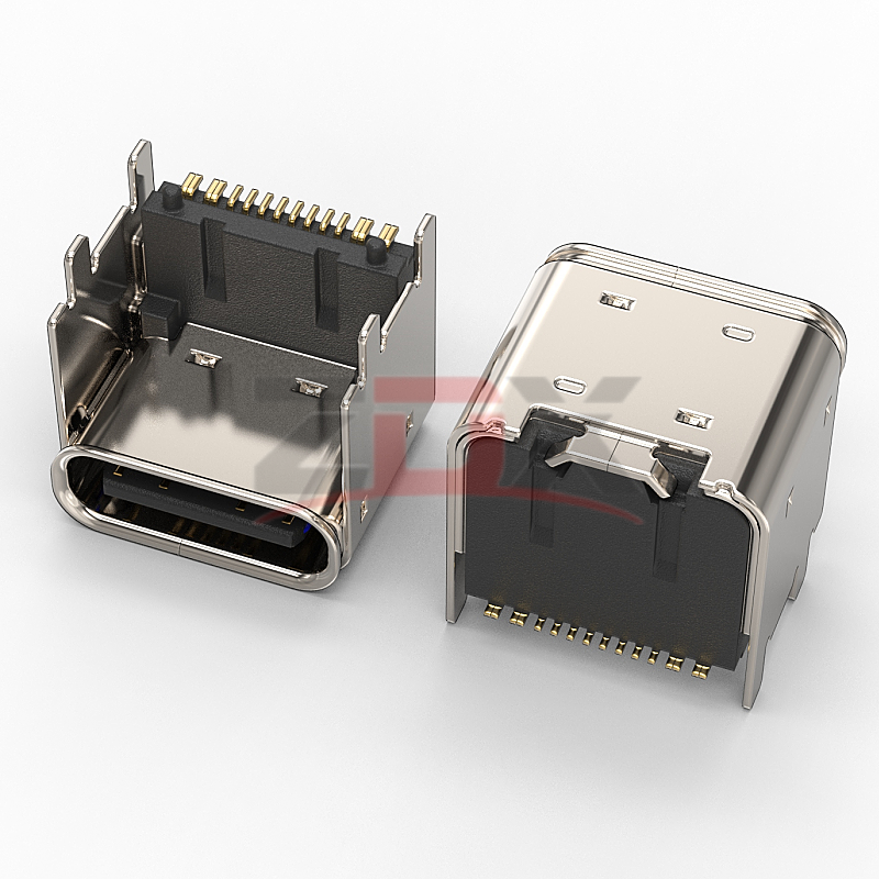 TYPEC16P母座板上型垫高CH=5.9